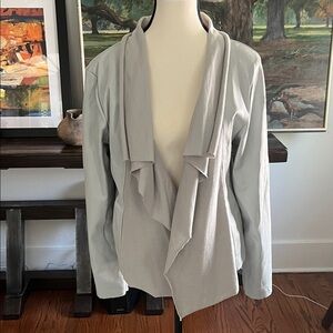 Chic Pleather Light Gray Women's Jacket